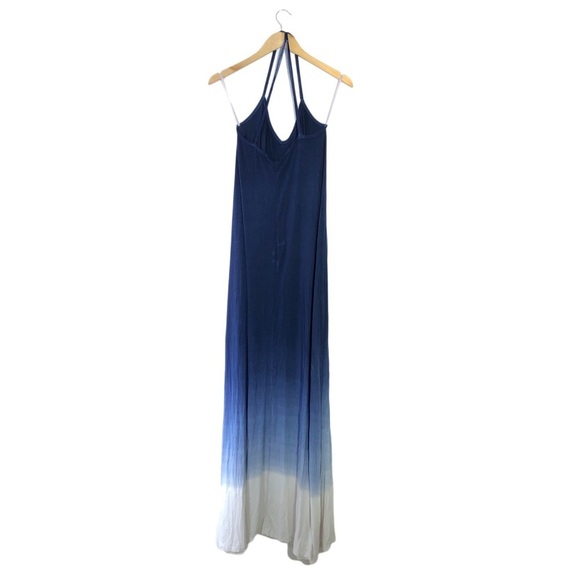 American Twist Knitted Jersey Halter Colorblock Maxi Tank Top Halter Dress S - Picture 2 of 8